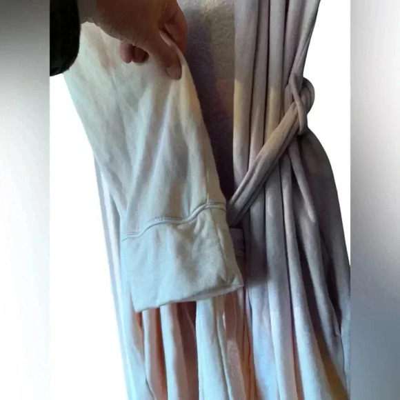 Magnolia Sleep Robe  Blush Pink Soft Robe Tie Front - Picture 8 of 13